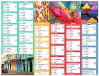Calendrier Color Story - 6 mois par face - 32 x 42 cm - Oberthur