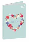 EUROTEXTAGENDA ML Sora - Cœur/Fleurs - 12x17 cm - Journalier - 12 mois de août à juillet - Quo Vadis