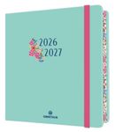 Agenda à élastique Tivoli - 1 semaine sur 2 pages - 16,5 x 16,5 cm - vert d'eau - Oberthur