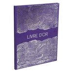 Exacompta - Livre d'or 100 pages tranche argent 27x22cm Japan violet