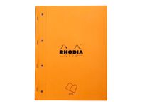 RHODIA - Bloc notes - A4 + (22,3 x 29,7 cm) - 160 pages - grands carreaux - perforés