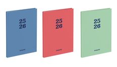 Agenda Horizon - semainier - livre relié - A5 (148 x 210 mm) - Coral assorti - carton - Brepols