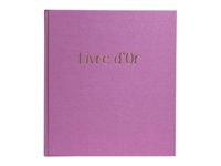 Exacompta - Livre d'or 140 pages tranche or 21x19cm Pop N Co Lilas