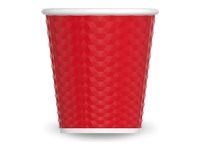 Les Artistes Timeless - Tasse en porcelaine nid d'abeille - 80 ml - rouge