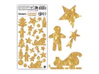 Cléopâtre - Jeu d'adhésifs de décoration - 27 pièces - noël - 10 - 40 mm - or - non permanent