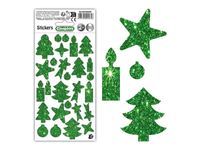 Cléopâtre - Jeu d'adhésifs de décoration - 27 pièces - noël - 10 - 40 mm - vert - non permanent