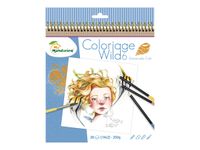 Avenue Mandarine - Livre à colorier - 200 x 255 mm - 28 feuilles / 56 pages - couverture bleue