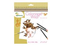 Avenue Mandarine - Livre à colorier - 200 x 255 mm - 28 feuilles / 56 pages - couverture or
