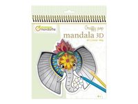Graffy Pop Mandala 3D, Animals of the savannah - livre à colorier (relié par spirale)