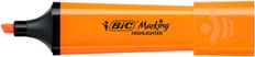 Surligneurs BIC Marking Flat avec Pointe Biseautée Modulable (1,2 mm-4,6 mm) - Orange Fluo