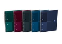 Oxford Notebook - Cahier à reliure intégrale - reliure à anneaux métalliques - A4+ - 80 feuilles / 160 pages - ligné (6 mm) - couleurs assorties