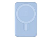 BIGBEN Connected - Banque d'alimentation - magnetic MagSafe wireless, Qi - 5000 mAh - 10 Watt - 2 connecteurs de sortie (USB, 24 pin USB-C) - bleu
