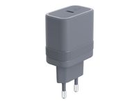 Force Power - Adaptateur secteur - UltraGaN technology - 65 Watt - PD (24 pin USB-C) - gris