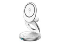 BIGBEN Connected Force Power - Support de chargement sans fil - 3 en 1, pliable - 15 Watt - blanc