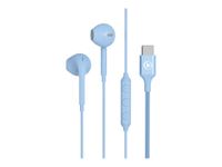 Force Play - Écouteurs avec micro - intra-auriculaire - filaire - USB-C - bleu