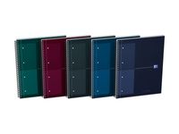 Oxford Notebook - Cahier à reliure intégrale - reliure à anneaux métalliques - A4+ - 80 feuilles / 160 pages - petits carreaux (5x5 mm) couleurs assorties