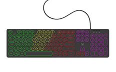 Mobility Lab - Clavier filaire rétro-éclairé - touches rondes - Azerty - noir