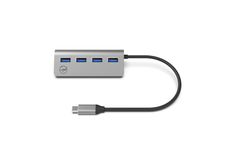 Mobility Lab - Hub USB-C 4 ports - USB 3.0 - gris sidéral