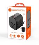 Mobility Lab - Adaptateur de voyage universel - 2 USB+ USB-C - noir