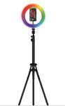 Mobility Lab - Anneau lumineux RGB selfie avec trepied - 10" - noir
