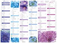 Oberthur - Calendrier fleurs - 6 mois par page - 420 x 320 mm - daté