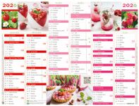 Oberthur - Calendrier cuisine - visualisation de 6 mois - 270 x 210 mm - daté