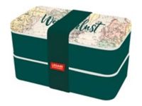 Legami Boîte à Déjeuner 1200ml Avec 3 Couverts - Anti-Fuite, Micro-ondes & Lave-Vaisselle - Daisy