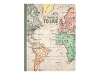 LEGAMI Travel Large B5 - Cahier de notes - relié - 185 x 248 mm - 40 feuilles / 80 pages - blanc - ligné