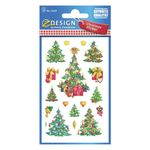Avery - 30 stickers en sachet - 160x83x1 - sapins et cadeaux