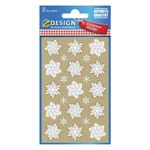 Avery - 30 stickers en sachet - 160x83x1 - flocons de neige