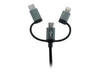 Mobility Lab - Câble USB 3en 1 - 1 m - gris