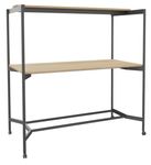 Table Coworking ELKI - L180 - plateau imitation chene clair - pied carbone