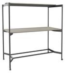 Table Coworking ELKI - L180 - plateau imitation chene gris - pied carbone