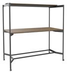 Table Coworking ELKI - L180 - plateau imitation noyer - pied carbone