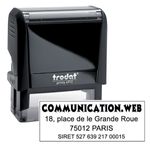 Tampon personnalisé avec 4 lignes - zone d'impression 47 x 18 mm - Trodat Printy 4912 noir