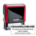 Tampon personnalisé avec 4 lignes - zone d'impression 47 x 18 mm - Trodat Printy 4912 rouge