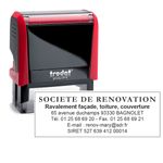 Tampon personnalisé avec 7 lignes de texte - zone d'impression 70 x 25 mm - Trodat Printy 4915 Rouge