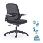 Fauteuil de bureau VEGA - accoudoirs rabattables - noir