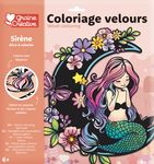 Sirène Velours 30x30 cm - Coloriage unique et doux pour enfants