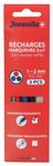 Sachet de 3 recharges marqueurs 3en1 permanents JUVENILIA coloris assortis