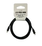 Cable USB 2.0 Tipo-C - 1,5 m - Negro - Prix Mini