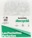 Bureau Vallée Recyclé - Lot de 50 Pochettes Perforées A4 Polypropylène 100% Recyclé - Lisses 5/100