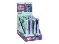 CoolPack Disney Stitch Pastel - Stylo bille 4 couleurs - noir, bleu, vert, rouge - avec gomme