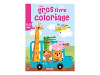 Mon Gros Livre De Coloriage - Autobus bleu et animaux