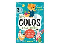Animaux de la ferme - Mes colos à compléter - livre de coloriage / d'activités - avec 350 autocollants