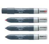 Marqueur permanent multicolore JUVENILIA 3 en 1 - pointe fine conique - rechargeable