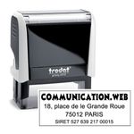 Tampon personnalisé avec 4 lignes - zone d'impression 47 x 18 mm - Trodat Printy 4912 blanc