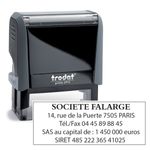 Tampon personnalisé avec 5 lignes - zone d'impression 58 x 22 mm - Trodat Printy 4913 gris