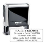 Tampon personnalisé avec 5 lignes - zone d'impression 58 x 22 mm - Trodat Printy 4913 blanc