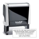 Tampon personnalisé avec 7 lignes - zone d'impression 70 x 25 mm - Trodat Printy 4915 blanc